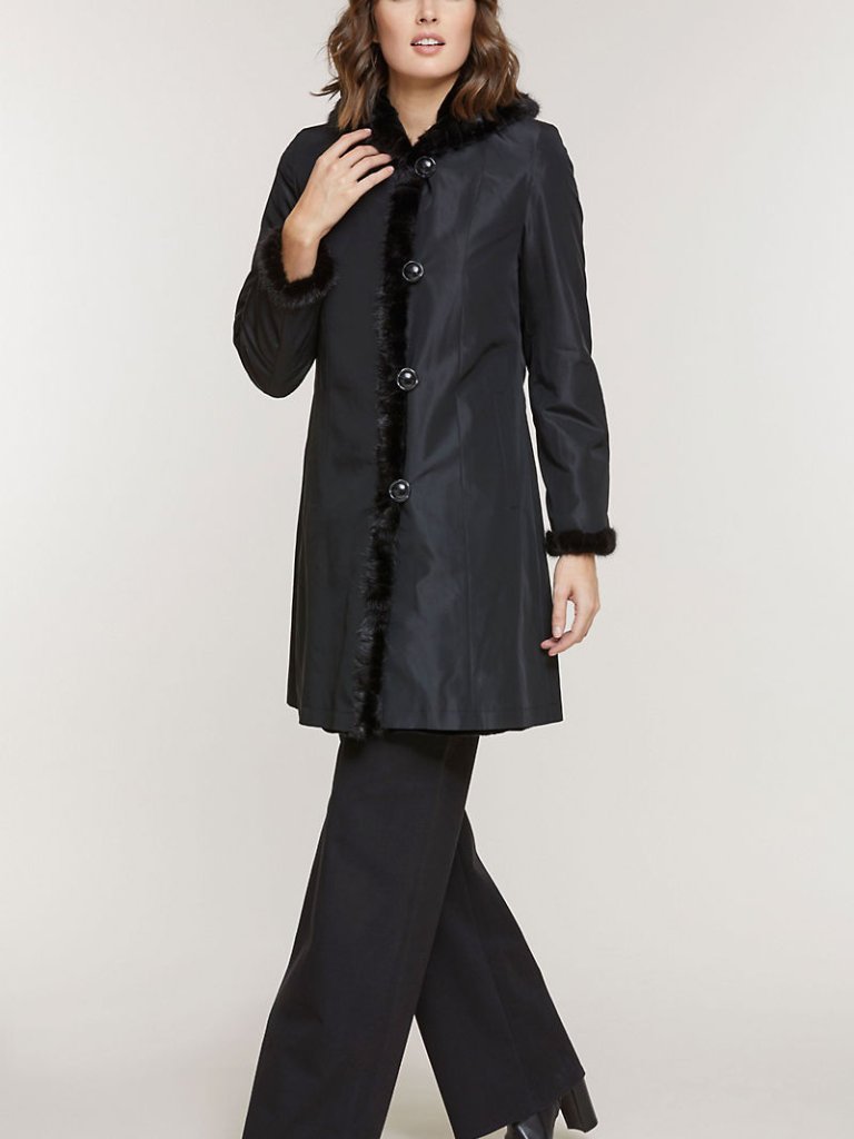Overland, Betsy Reversible Hooded Mink Fur Coat, See Measurement Pics For Size — image 4 of 8